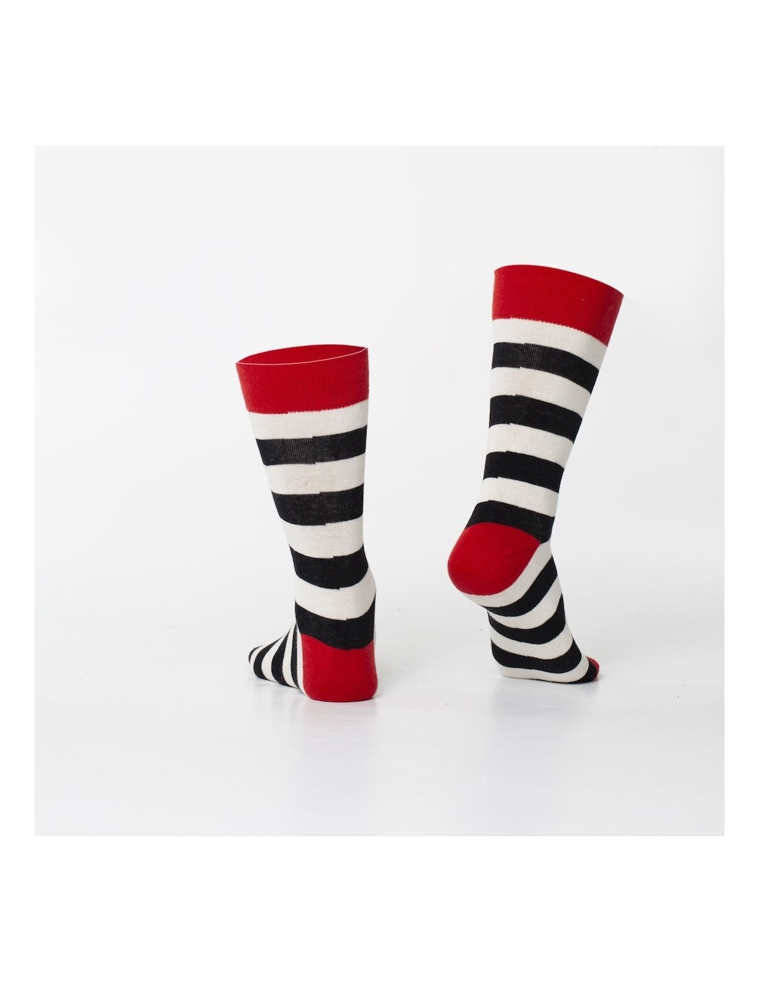 Cream and black striped men\'s socks SM21 - Online store - Boutique